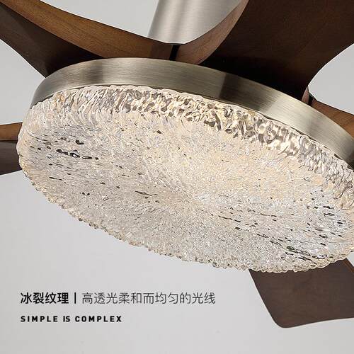 美元法中古风餐厅风扇全灯素复古光谱护眼客厅卧室式书房吊扇主灯