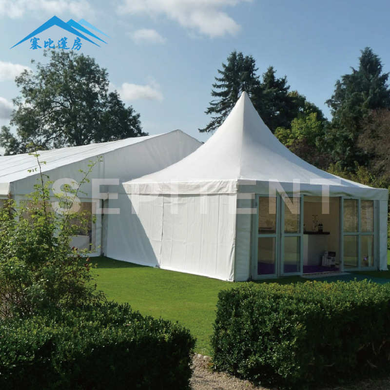 户外铝合金3米x3米尖顶活动篷房PVC材质欧式婚礼四角帐篷广告展示