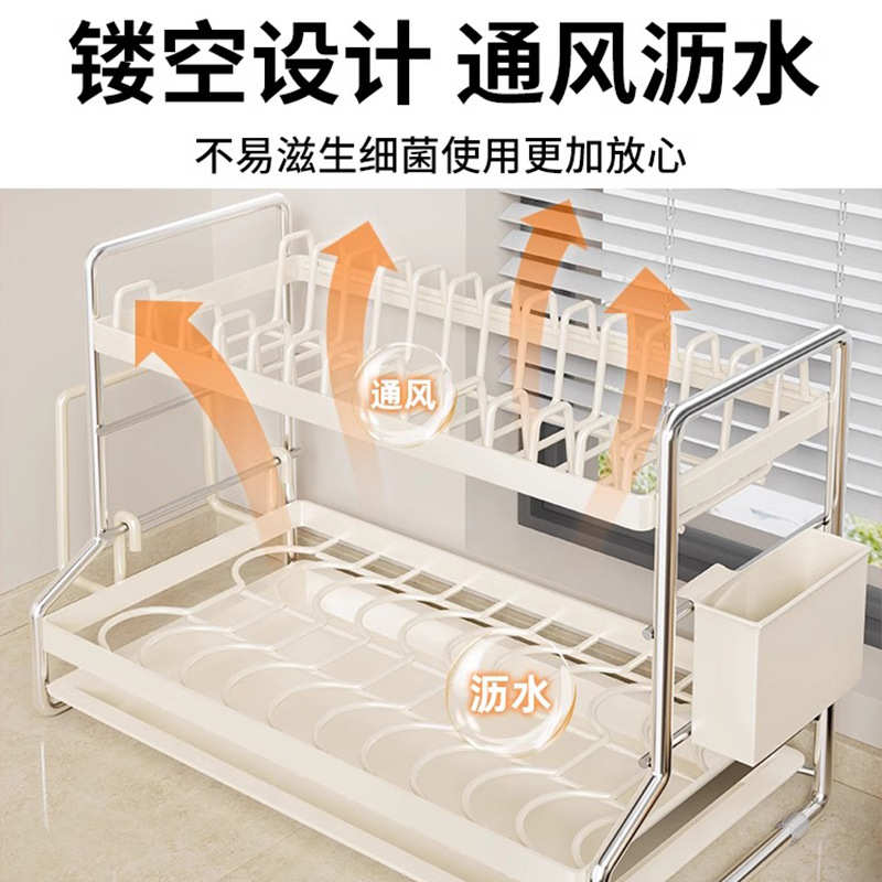 厨房沥水碗架碗碟盘收纳控水架子筷子刀叉沥水篮砧板置物架