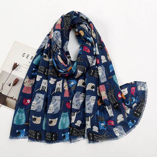 Printed pattern tassel long scarf sun protection shawl披肩