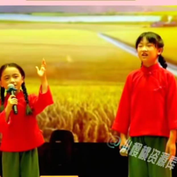 风吹麦哨响禾下乘凉梦演出服少儿丰收稻田里的中国梦服装舞蹈服