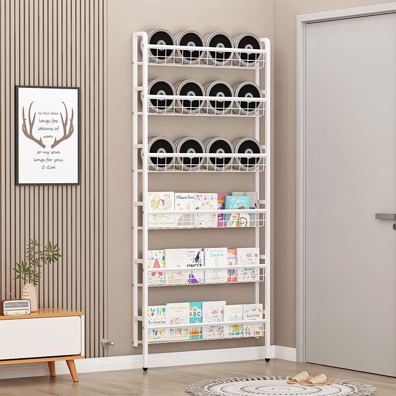 多层挂墙书架落地式简约置物架夹缝收纳架子靠墙门后简易货架批发