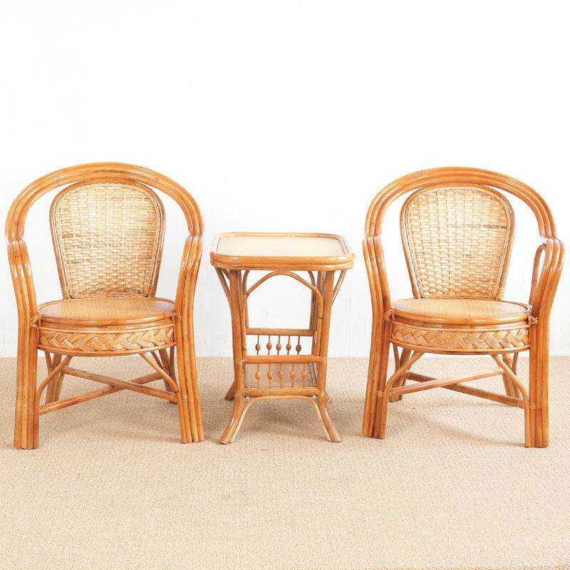 藤椅三件套休闲阳台桌椅老人客厅茶椅腾椅子真藤沙发室内组合家用