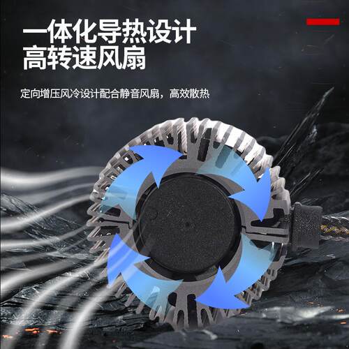 跨境厂家高亮度三铜管汽车led车大灯H1系列改装配件led前照灯