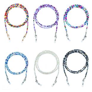 Colored eyeglass chain跨境新款时尚七彩米珠眼镜炼口罩挂炼挂绳