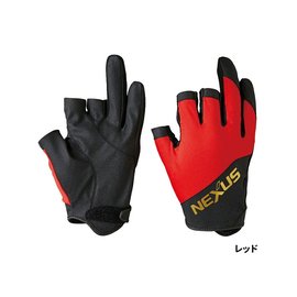 日本直邮Shimano Gloves Nexus 弹力手套 3M 红色 GL-104V 3 件