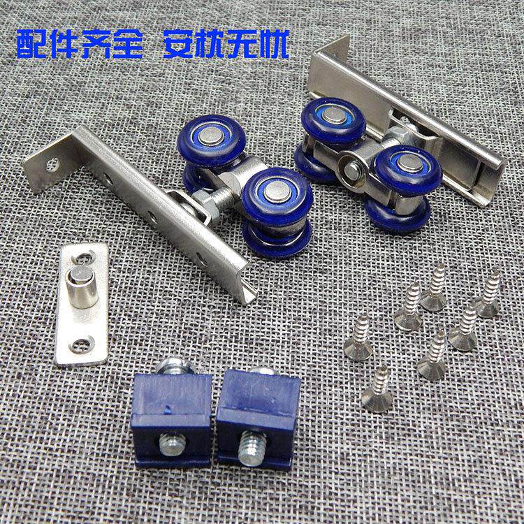不锈钢木门吊轮滑轮拉门吊滑轮衣柜吊门轮吊 轨道轻型静音小4轮