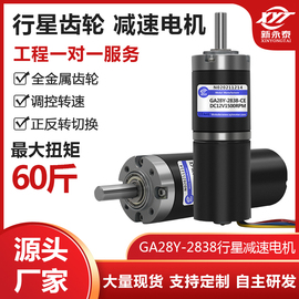 GA28Y-2838微型直流减速电机12v24v可调速小型正反转行星齿轮马达