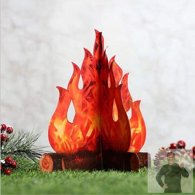 篝火晚会假火3D纸板火焰装饰春节火焰摆饰火堆增加气氛拍照道具纸