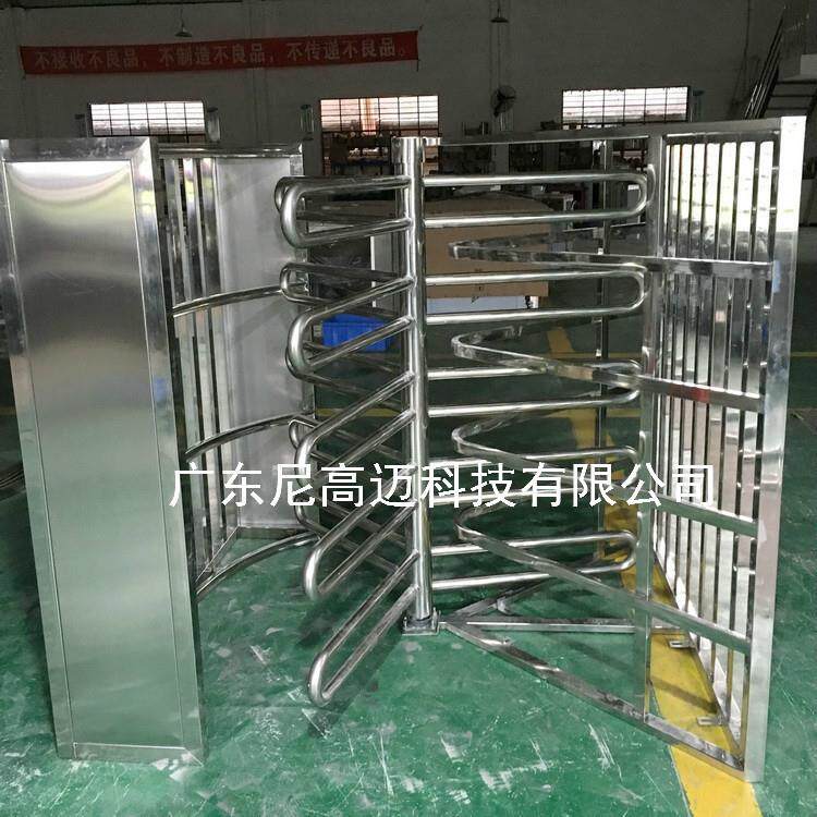 会展场馆半高单向门火车站单向出口手推旋转闸超市不锈钢辊转闸机