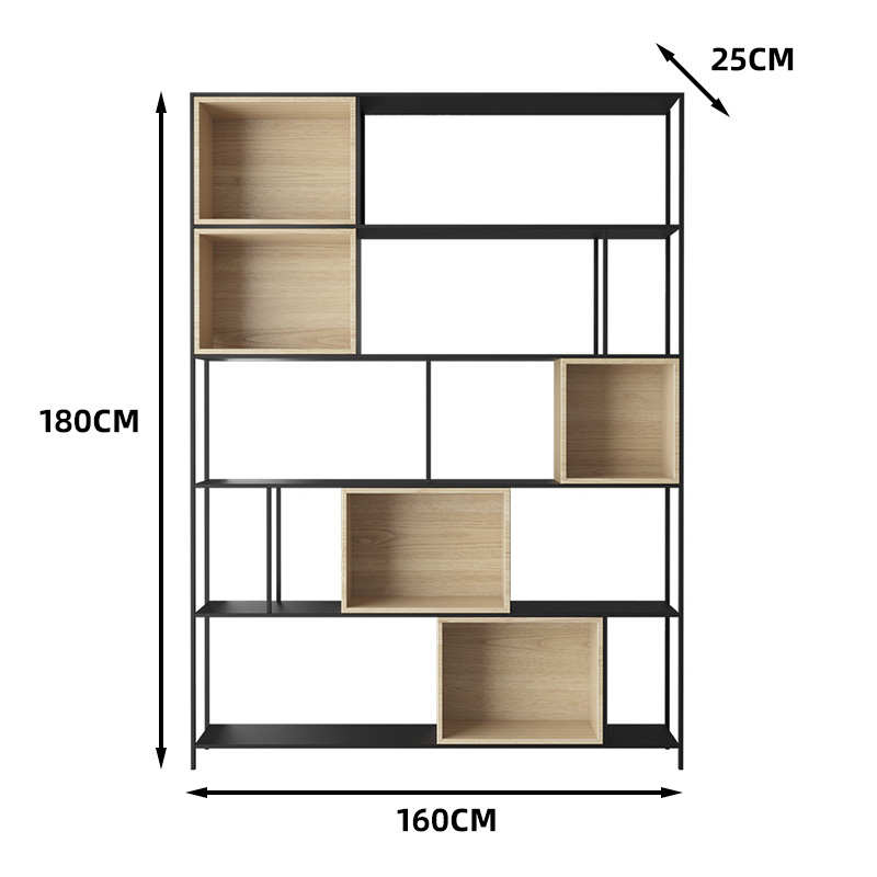 复古铁艺置物架玄关客厅办公室隔断金属架落地现代创意美式展示架