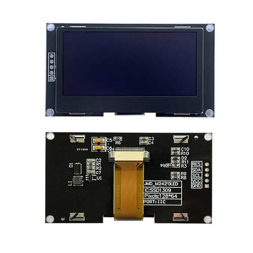 2.42寸OLED显示屏模块II2/I2C通讯128*64液晶屏SSD1309高亮工控屏