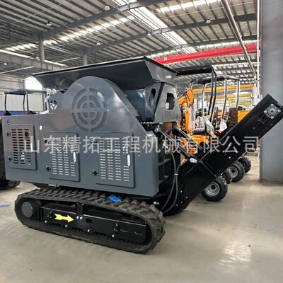 跨境出口小型移动式破碎机 花岗岩颚式碎石机 砖瓦煤矸石粉碎设备