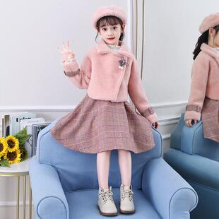 女童洋装2025新款秋冬装儿童套装裙子洋派公主裙冬装韩版两件套