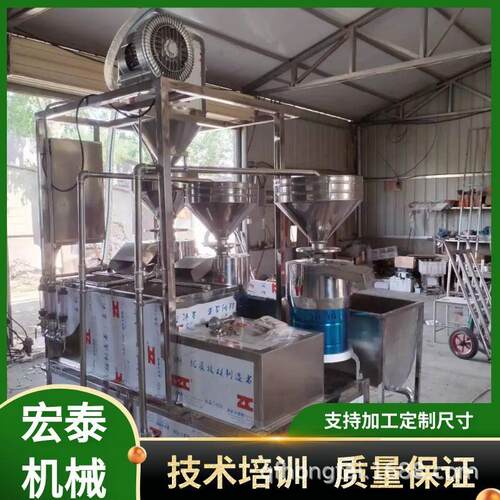 全自动三连磨浆机 时产500斤大豆磨浆机 大豆磨浆设备豆浆机商用