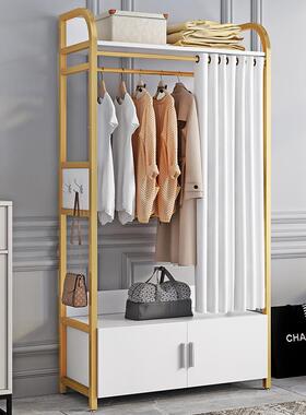 A9多板L衣帽架实KZR木生态落地加卧室功能家用收纳柜衣帽间加高粗