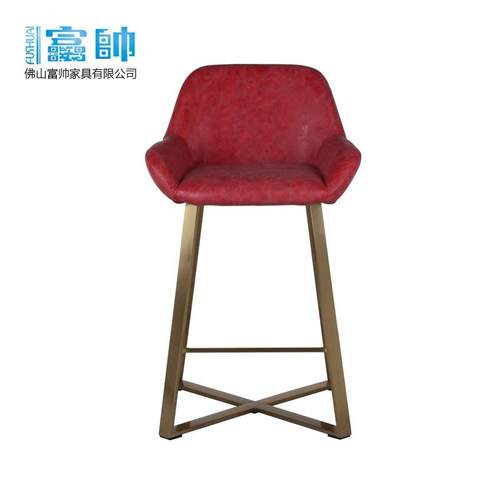 轻奢拉丝不锈钢吧椅吧台椅高脚凳吧凳橱柜椅