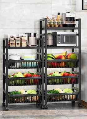 家用简蔬菜架易收纳架储架不锈钢架子厨地房置物架落菜篮物子VWC