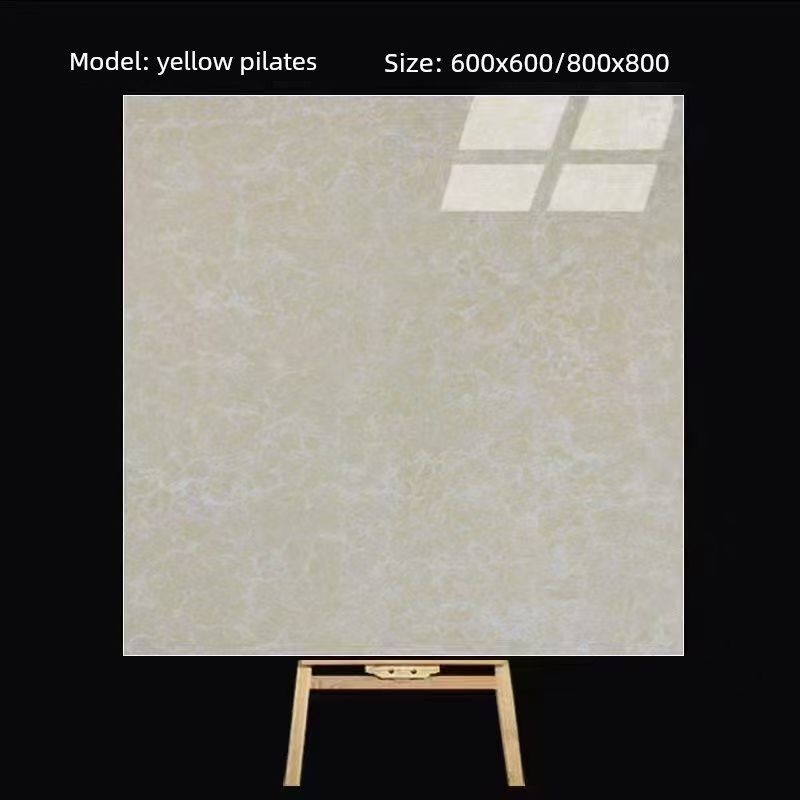 600x600玻化砖防滑地板砖黄白聚晶抛光砖800x800工程地砖
