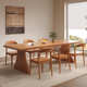 严选现代简约实木餐桌家用多人吃饭桌小户型餐厅会客餐桌椅组合