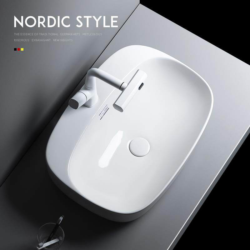 带龙头孔北欧陶瓷台上盆洗手盆家用洗脸盆单水槽艺术盆洗漱台面盆,家装主材,台上盆,淘宝优惠券,粉丝福利购,淘宝优惠卷