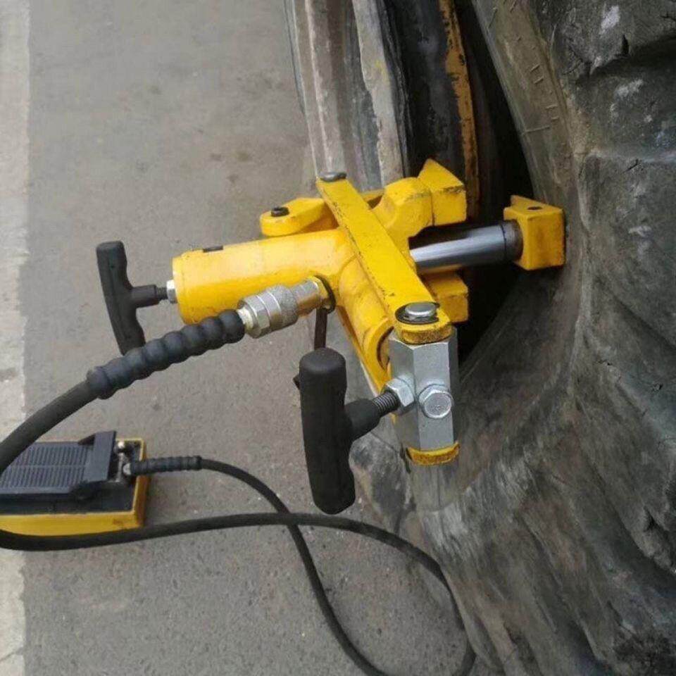 铲车轮胎扒胎器铲车拆轮胎工具气动便携式压胎机装载机扒轮胎工具
