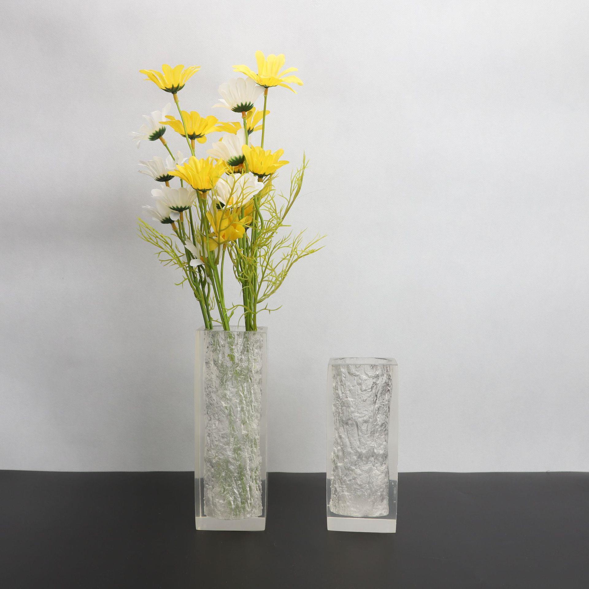 现代简约透明树脂水槽花器树脂工艺品软装饰品客厅桌面玄关摆件