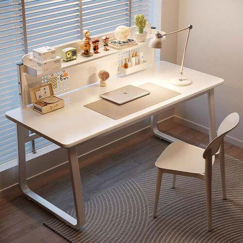 书桌卧室学生书房写字学习桌子奶油风家用简易台式电脑桌办公桌子