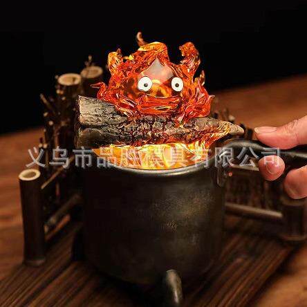 跨境新品 Calcifer Night Light 卡西法小夜灯树脂摆件装饰工艺品