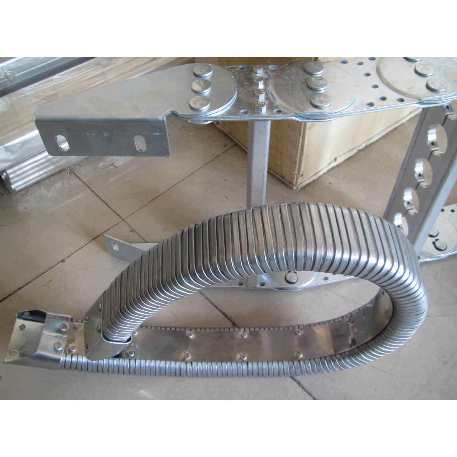 厂家订制钢铝拖链电缆钢制坦克链TL全型号桥式全封闭钢铝拖链