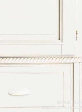 式乡白村实木色美百叶衣柜简存约59289田园卧室家具大衣橱落地储