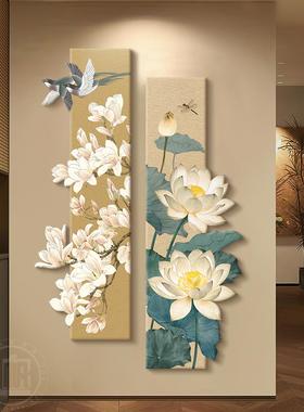 新中式入户正门玄关装SF-106饰画中廊古风宋走过道尽头壁画代美学