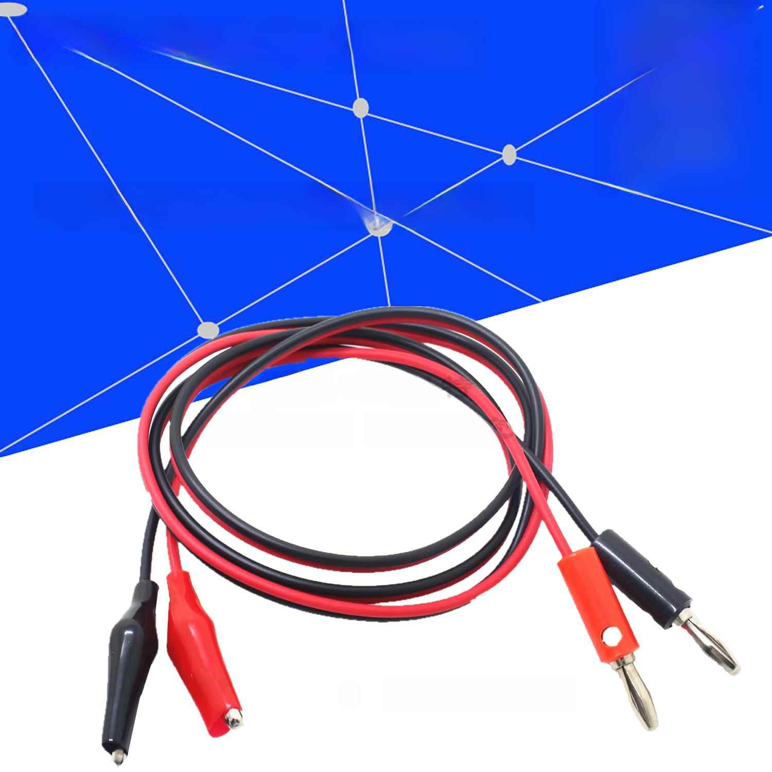 香蕉插头转测试夹线 稳压电源测试线 万用表笔 双头护套夹子线