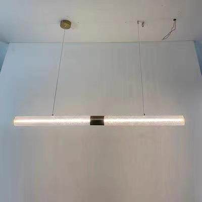 后现代极简树脂吊灯轻奢餐厅一字长条吊灯装饰设计师展厅书房吧台
