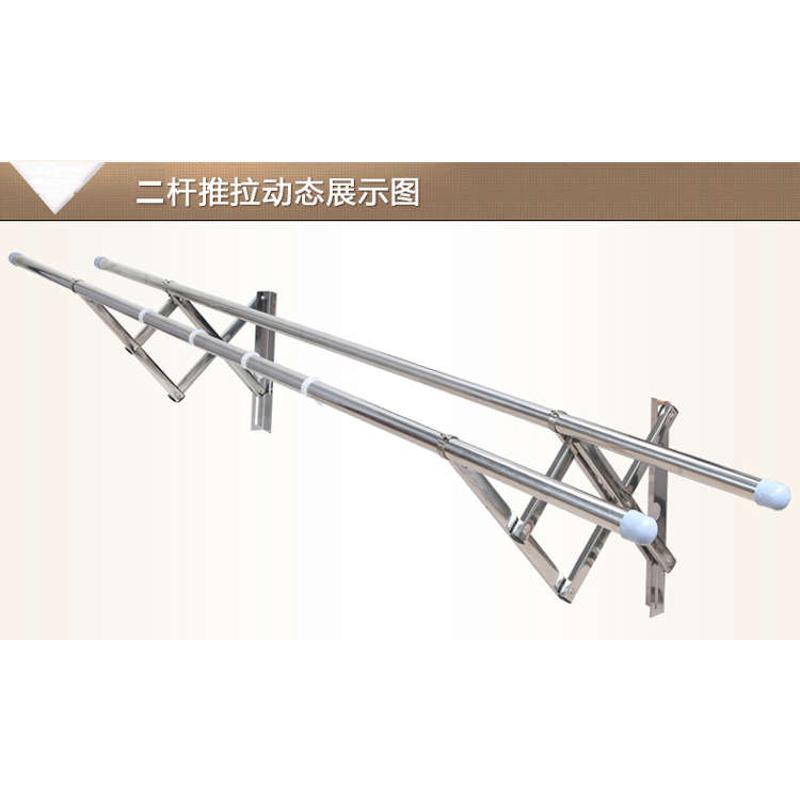 加厚一杆二杆户外推拉折叠 全铝合金晾衣架晒衣架挂衣架阳台新品