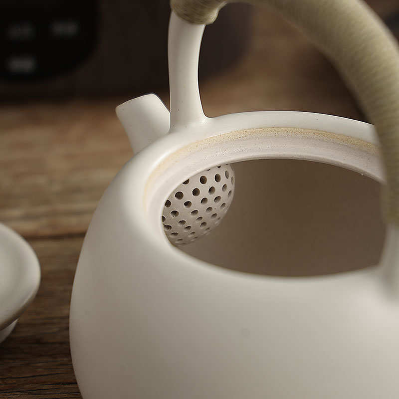 苏打釉白泥煮茶壶惠泽轩日式耐高温烧水陶壶电陶炉炭炉冲茶陶瓷壶