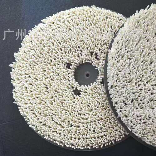 光学圆盘毛刷冷雕3D专业刷尼龙黑丝毛刷盘斜边弘边扫光刷盘毛刷磨