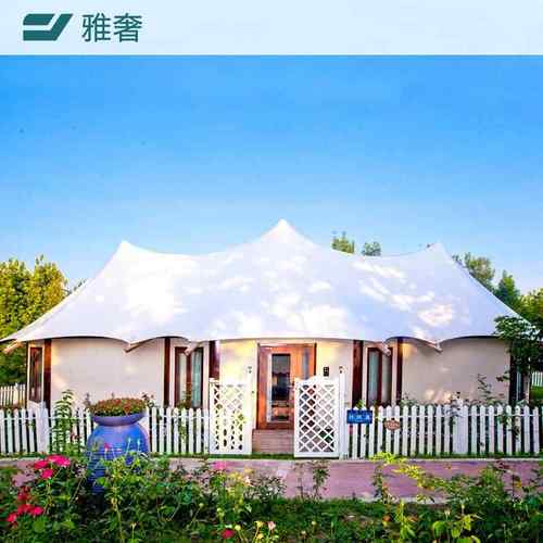 酒店帐篷防风防雨露营高端住宿两室一厅别墅帐篷欧式篷房
