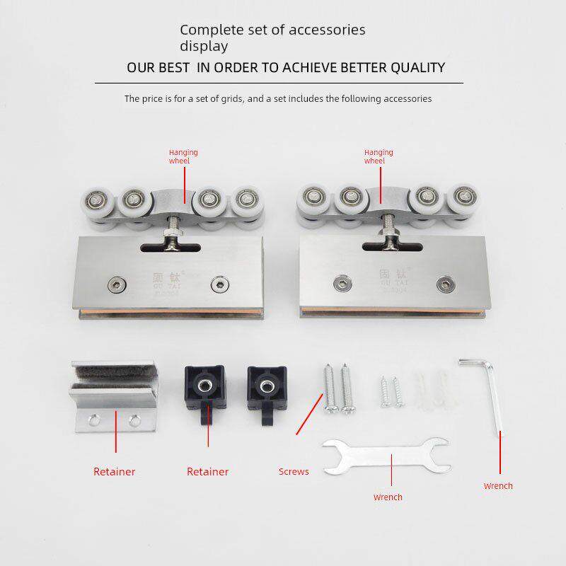 不锈钢玻璃门吊轮浴室移门滑轮轱辘吊趟门推拉门吊轮吊滑轮配件