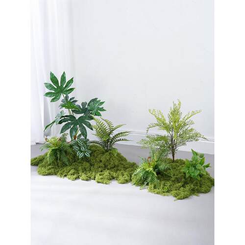 仿真绿植造景室内高端假植物景观装饰苔藓草丛仿生花软装轻奢摆设