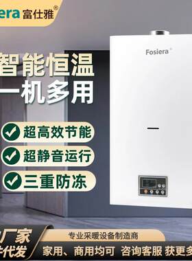 富仕雅燃气壁挂炉高效节能家庭供暖智能调控天然气锅炉热水器