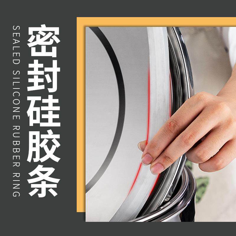 304不锈钢双层保温桶无磁201汤桶粥桶饭桶工地摆摊桶装开水桶提锅