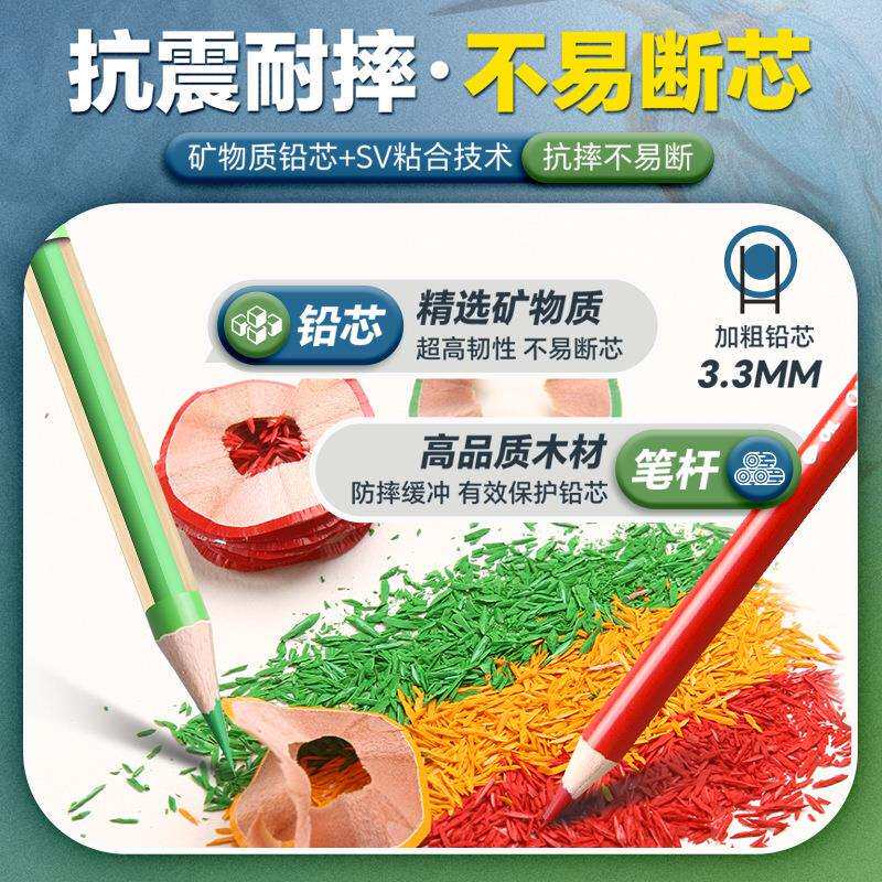 格利彩铅美术生专用油性画彩铅绘画马无品牌/可擦水溶特性彩色铅