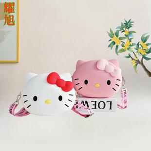 新款儿童包包可爱kitty猫便携手机袋斜挎包女p零钱包迷你蓝牙小包