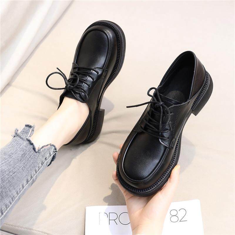 小皮鞋女英伦风2026春秋新款单鞋休闲百搭防滑系带两穿平底0120r,女鞋,时装靴,淘宝优惠券,粉丝福利购,淘宝优惠卷