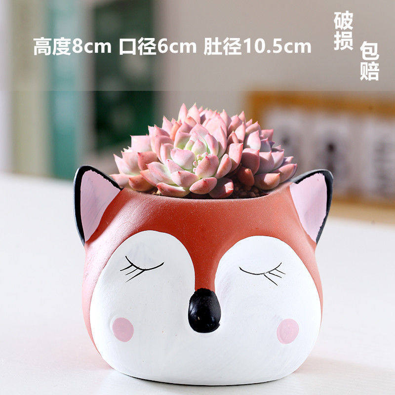 TEMU批发陶瓷花盆卡通可爱花瓶