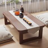 矮桌子家用实木榻榻米茶桌茶几可折叠矮桌炕桌床上学习矮桌子