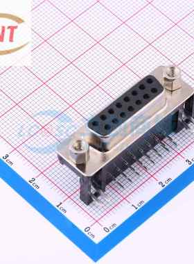 DS1037-15FNAKT76-0CC 弯插 D-Sub 母 15P 弯插 D-Sub/VGA连接器