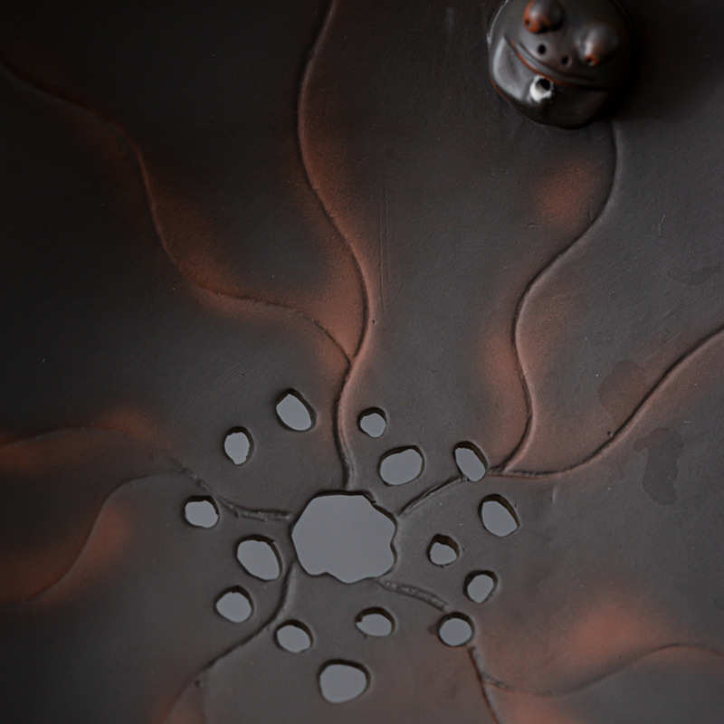 拾念紫陶茶渣桶家用陶瓷功夫茶水桶过滤废水桶小号桌面茶渣缸