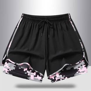 Men 3 Dry Shorts Anti Exposure Black Pink Dark Gray